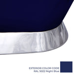 Load image into Gallery viewer, Slanting Base Copper Bathtub Nickel Inside &amp; on Base RAL5022 Night Blue Outside
