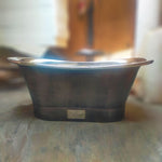 Load image into Gallery viewer, Straight Base Copper Bathtub Nickel Interior Finish &amp; Patinated Lead Finish Exterior

