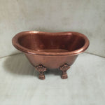 Load image into Gallery viewer, Clawfoot Copper Tub-Style Sink Full Antique Copper Finish

