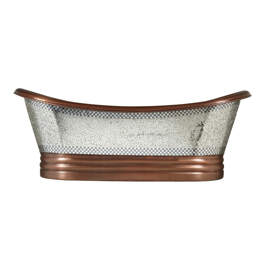 Glass Mosaic Copper Bathtub