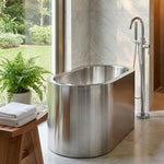 Load image into Gallery viewer, Double Wall Stainless Steel Bathtub with Built-In Dual Seats
