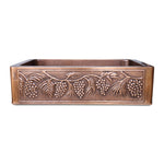Load image into Gallery viewer, Single Bowl Five Grape Front Apron Copper Kitchen Sink
