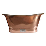 Load image into Gallery viewer, Straight Base Copper Bathtub Nickel Inside
