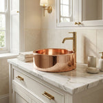 Load image into Gallery viewer, Double wall Copper Sink Shiny Copper Finish Inside Outside
