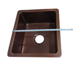 Load image into Gallery viewer, Antique Hammered Copper Bar Sink 17.50" x 15.50" x 8"

