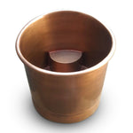 Load image into Gallery viewer, 39-Inch Round Japanese Soaking Style Antique Finish Copper Bathtub
