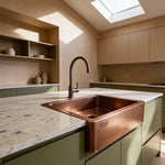 Load image into Gallery viewer, Copper Sink Hammered Front Apron 24.50 x 18.50 x 7 inch
