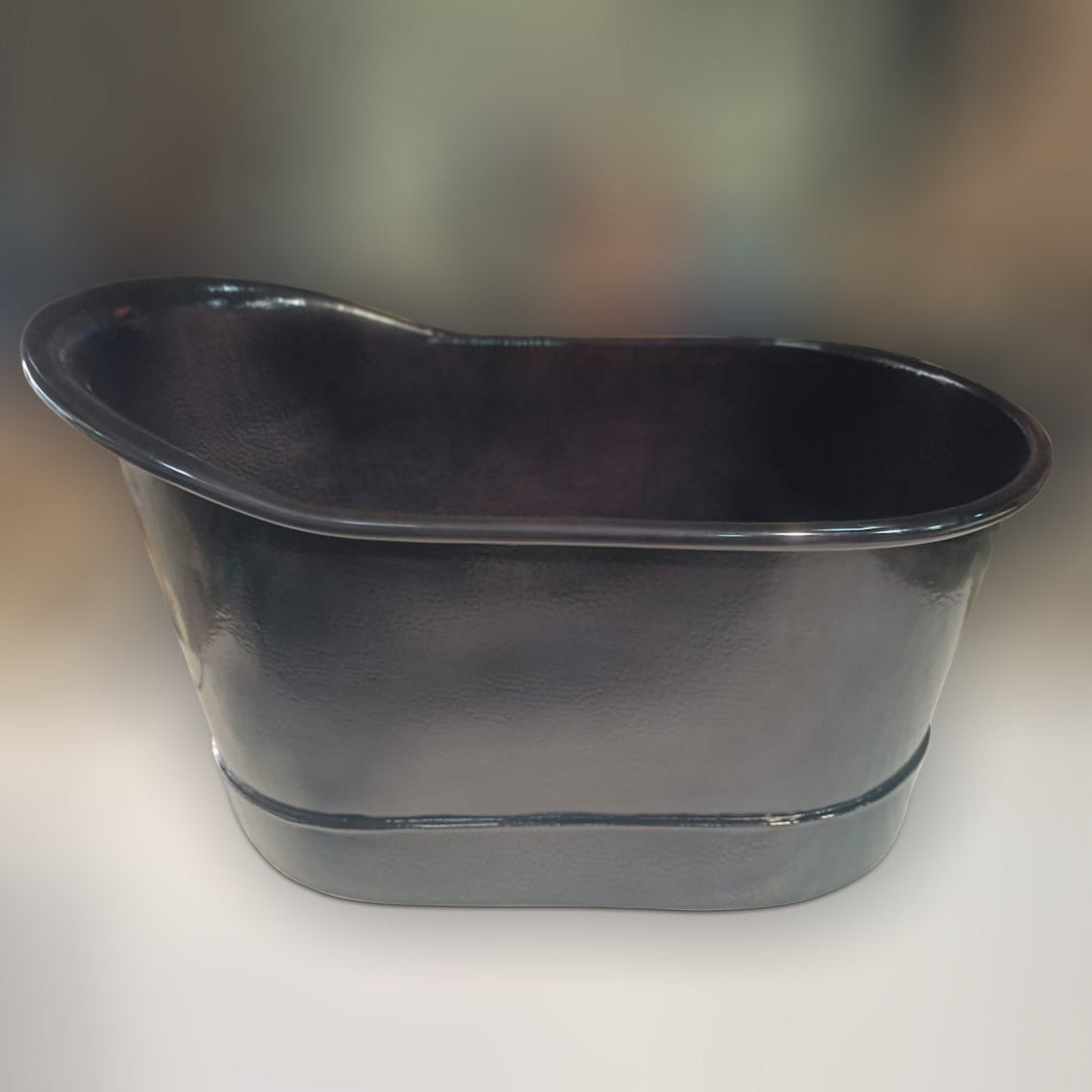 1200mm Hammered Copper Bathtub Black Interior & Exterior Finish