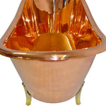 Load image into Gallery viewer, Copper Bathtub Full Copper Finish Brass Legs
