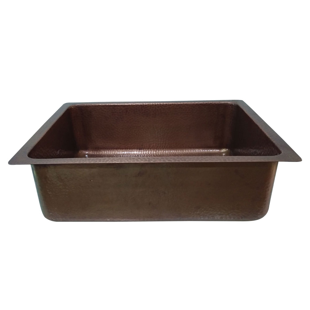 Copper Drop-In Kitchen Sink 24.50 x 18.50 x 7 inch