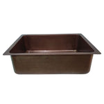 Load image into Gallery viewer, Copper Drop-In Kitchen Sink 24.50 x 18.50 x 7 inch
