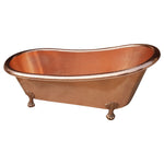 Load image into Gallery viewer, Clawfoot Copper Tub Hammered Single Slipper
