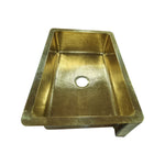 Load image into Gallery viewer, Single Bowl Hammered Front Apron Shining Brass Kitchen Sink
