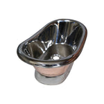 Load image into Gallery viewer, Copper Bathtub + Sink Nickel Inside &amp; on Base
