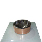 Load image into Gallery viewer, Double Wall Copper Sink Nickel Inside Shiny Copper Outside
