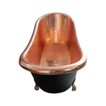 Load image into Gallery viewer, Clawfoot Copper Bathtub Black Outside
