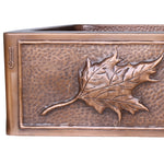 Load image into Gallery viewer, Single Bowl Maple Leaf Front Apron Copper Kitchen Sink
