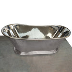 Load image into Gallery viewer, Copper Bathtub Nickel Finish Inside &amp; Outside 70" x 29" x 27"
