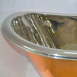 Load image into Gallery viewer, Copper Clawfoot Bathtub Nickel Inside
