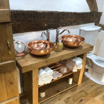 Load image into Gallery viewer, Copper Sink Round Shining Double Wall 16" x 6"
