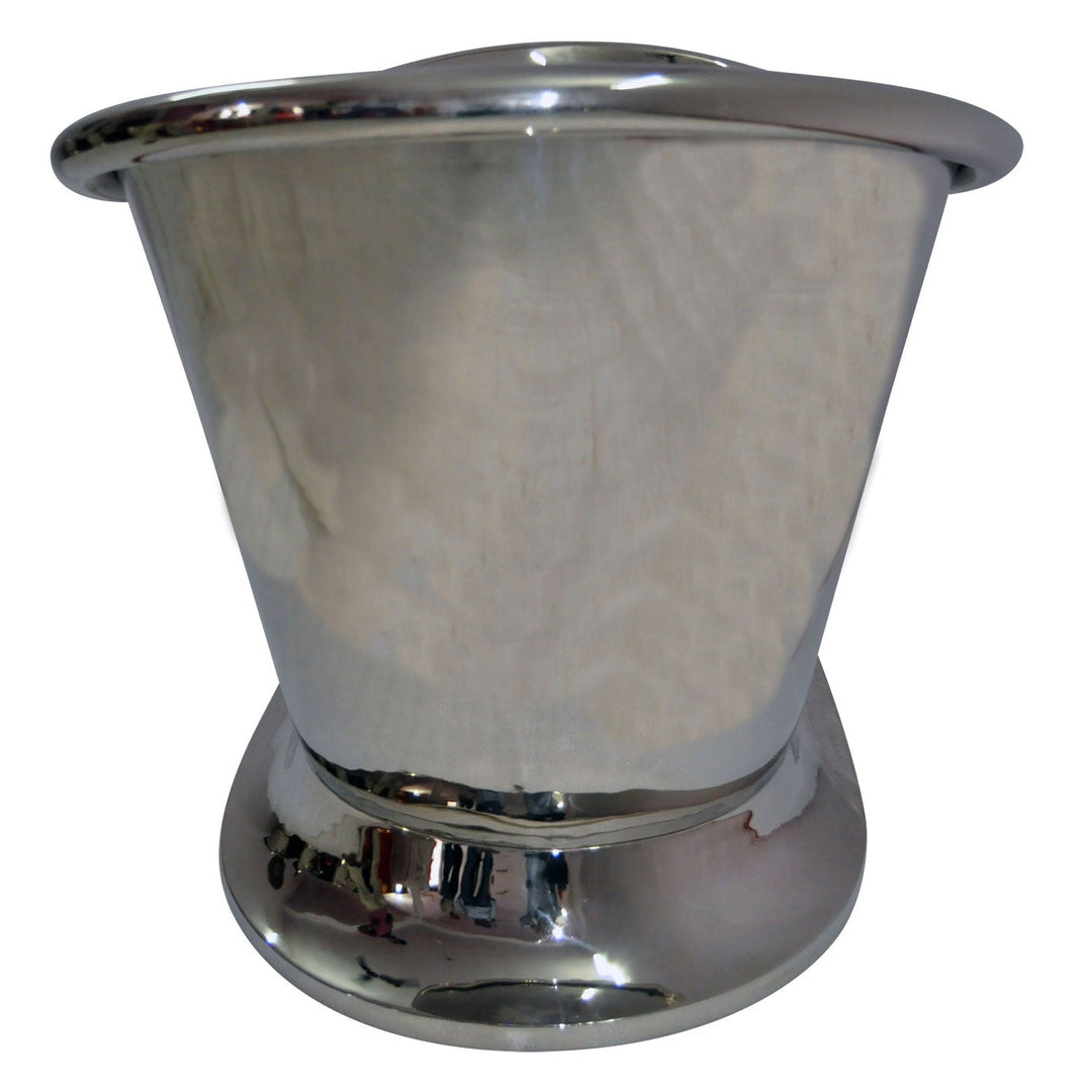Nickel Finish Curved Pedestal Copper Bathtub