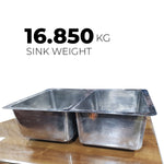 Load image into Gallery viewer, Stainless Steel Kitchen Sink Front Apron Hammered Double Bowl
