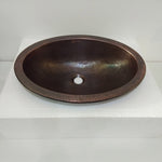 Load image into Gallery viewer, Oval Copper Sink Dark Antique 20 x 15.50 x 6 inch
