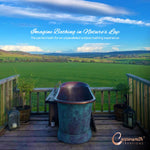 Load image into Gallery viewer, Slanting Base Patina Copper Bathtub - Perfect for Bathing in Nature's Lap
