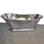 Load image into Gallery viewer, Copper Bathtub Nickel Finish Inside &amp; Outside 70" x 29" x 27"
