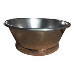 Load image into Gallery viewer, Round Copper Tub Inside Tin Outside Polish Copper
