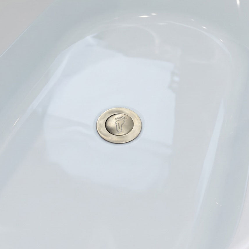 Tin Finish Brass Popup Waste for Bathtubs