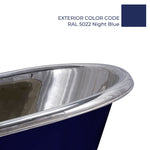 Load image into Gallery viewer, Slanting Base Copper Bathtub Nickel Inside &amp; on Base RAL5022 Night Blue Outside
