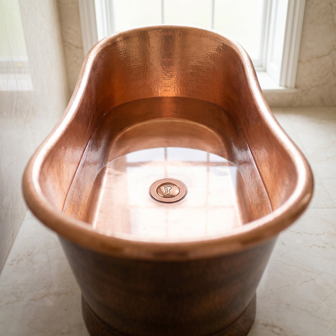 Copper Finish Brass Popup Waste for Bathtubs