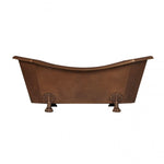 Load image into Gallery viewer, Eight Sided Hammered Copper Clawfoot Tub
