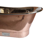 Load image into Gallery viewer, Straight Base Copper Bathtub Nickel Inside 1500mm
