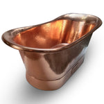 Load image into Gallery viewer, Straight Base Copper Bathtub Hammered Full Copper
