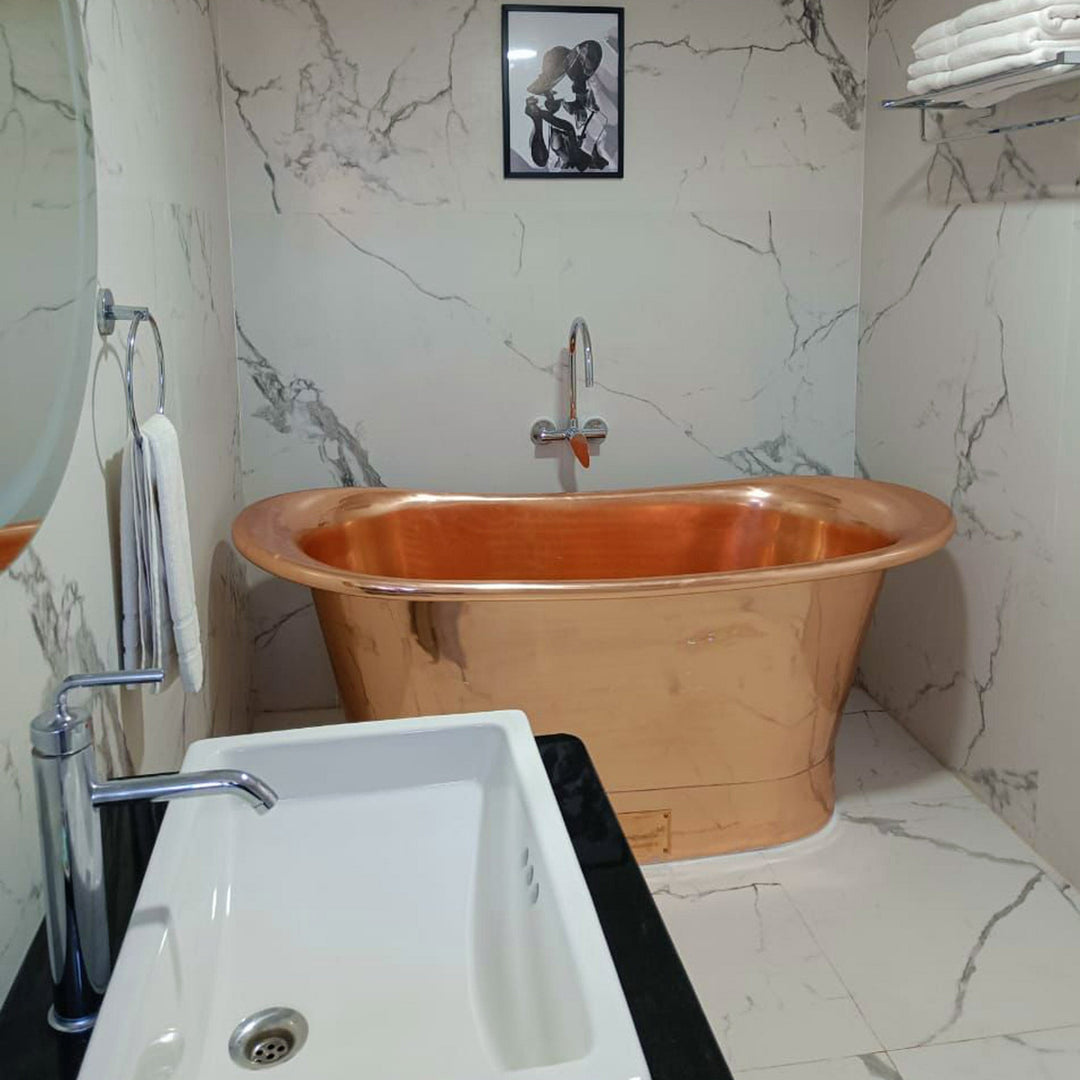 Straight Base Copper Bathtub Full Copper 1500mm