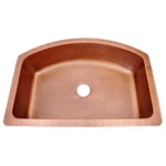 Load image into Gallery viewer, D-Shape Single Bowl Hammered Front Apron Copper Kitchen Sink
