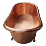 Load image into Gallery viewer, Clawfoot Copper Tub Hammered Single Slipper
