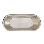Load image into Gallery viewer, Copper Clawfoot Tub Nickel Interior Antique Hammered Copper Exterior Double Slipper
