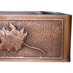 Load image into Gallery viewer, Single Bowl Maple Leaf Front Apron Copper Kitchen Sink
