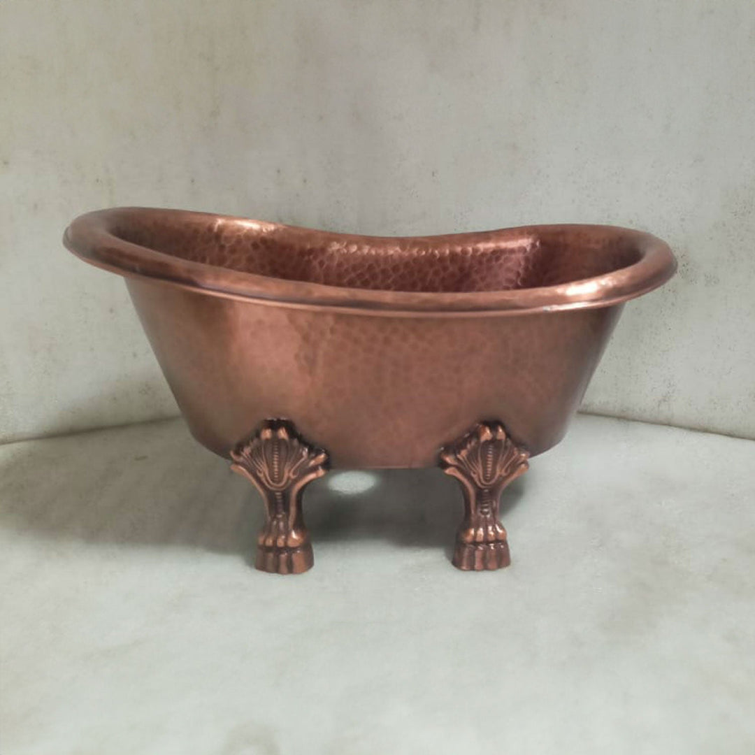 Clawfoot Copper Tub-Style Sink Full Antique Copper Finish