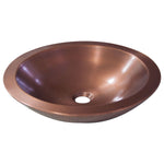 Load image into Gallery viewer, Double Wall Round Copper Sink Hammered 18 x 5
