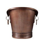 Load image into Gallery viewer, Hammered Antique Copper Tub with Ring Handles
