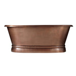 Load image into Gallery viewer, Hammered Antique Finish Pedestal Copper Bathtub
