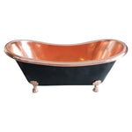 Load image into Gallery viewer, Clawfoot Copper Bathtub Black Outside
