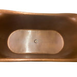Load image into Gallery viewer, Copper Bathtub Copper Interior &amp; Blue-Green Patina Exterior with Beading on Base
