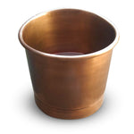 Load image into Gallery viewer, 39-Inch Round Japanese Soaking Style Antique Finish Copper Bathtub
