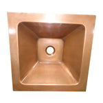 Load image into Gallery viewer, Square Double Wall Copper Sink Tapering Depth
