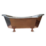 Load image into Gallery viewer, Eight Sided Clawfoot Copper Bathtub Nickel Inside Outside Shining Copper
